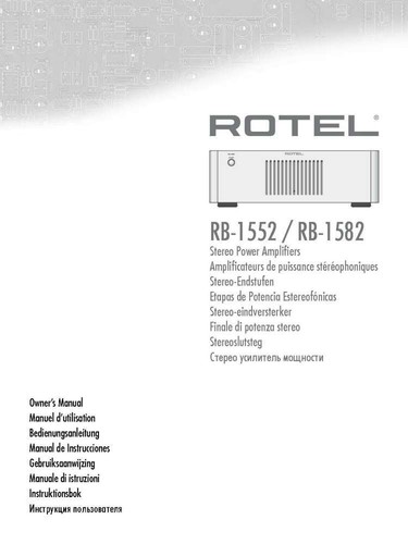 Rotel 1552 amplifier owners - amplifier,