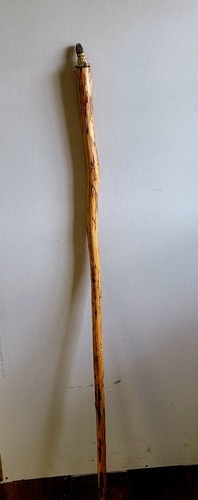 Cedar walking stick - with, hand