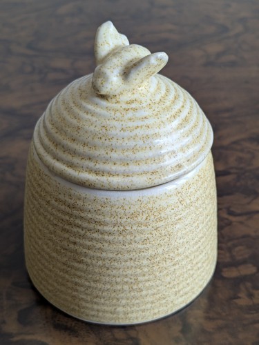 Pottery honey pot shaped - honey,