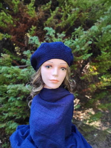 Handmade crochet beret - beret, hat