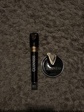 Guinness Tap Handle And 3D Round Badge Beer Pump Handle And Clip. Bar Pull 