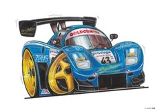 SPORTSCAR BLUE / YELLOW WHEEL