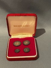 Edward VII Maundy Set 1905 In a later red Maundy Money box