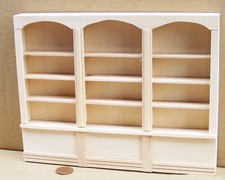 Dolls House Triple Shelf Unit Natural Finish Wooden 1:12 Scale Shop 060 tumdee