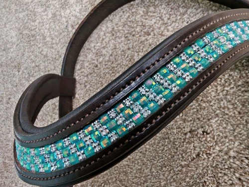 Bling curve padded aqua blue - curve,
