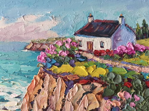 Original oil painting - oil, irish