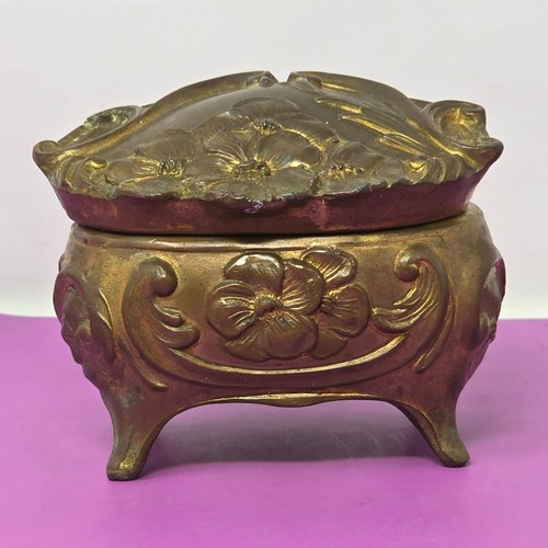 Antique gold toned floral - antique, gold-toned