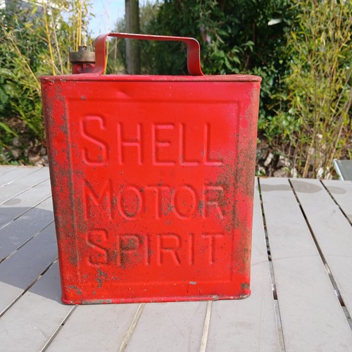Vintage shell petrol - can, 2