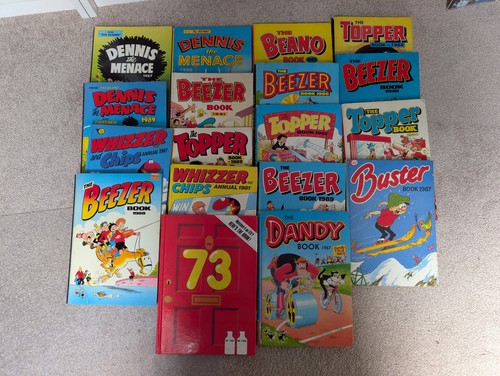 1980 comic annuals x18 beano - x18,
