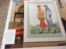 Claire Coxon Art Deco Ladies Design Cross stitch chart Only /1243