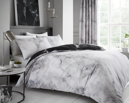 Marble pattern white duvet - pattern,