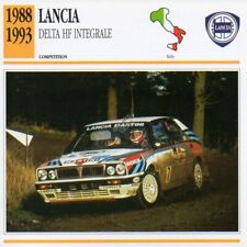 1988-1993 LANCIA DELTA HF INTEGRALE Racing Classic Car Photo/Info Maxi Card