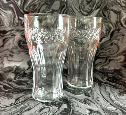 Coca cola clear glasses 2 - coca,
