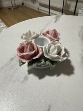 Ceramic Rose Tealight Candle