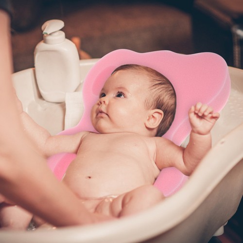 Baby bath sponge - baby, pink