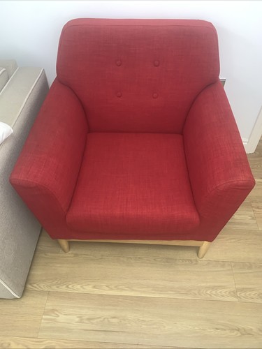 Designer red armchair high - red, armchair,