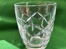 VINTAGE WATERFORD CRYSTAL CUT GLASS WHISKEY TUMBLER 9 cm. Signed