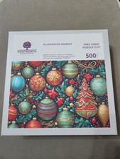 Wentworth Wooden Jigsaw Puzzle "Illustrative Baubles" 500 Piece Free Form Puzzle