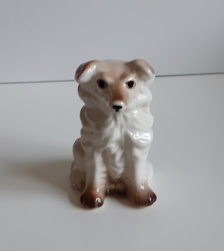 Vintage sitting rough collie - rough,