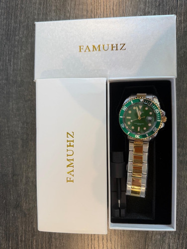 Famuhz quartz date 40mm - 40mm, green
