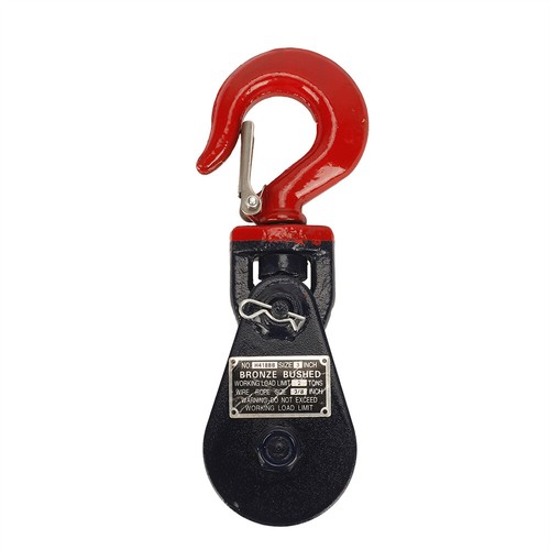 Ton snatch block with hook - 4,
