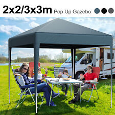2x2/3x3m Waterproof Gazebo Outdoor Garden Marquee Party Canopy Tent with 4 Sides