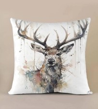 STAG PRINT CUSHION COVER MULTICOLOURS HOME SOFA DECORATION POLYESTER CASE