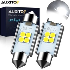 2PCS 8 LED Pure White Car Festoon Interior Dome C5W Light Lamp Bulb 36mm DC 12V