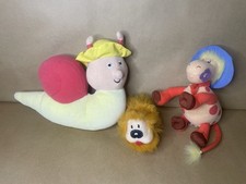 The Magic Roundabout Soft Plush Bean Toys. Brian Snail Ermintrude Dougal Vintage