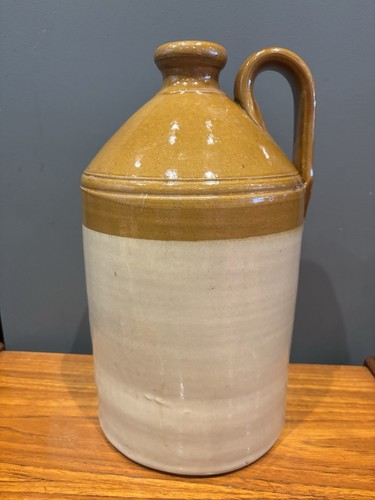Vintage stoneware flagon - vintage,