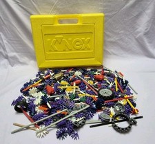 K'NEX Yellow Case Vintage 1996 KNEX Pieces 1.2kg Including Wheels And Gears