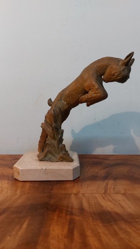 Art deco sculpture - art, jumping
