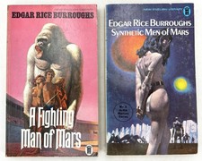 EDGAR RICE BURROUGHS x 2 Mars Series Books - Synthetic Men of Mars Fighting Man