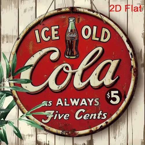Ice old cola metal sign - cola,