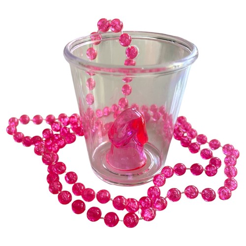 Hen party shot glass necklace - glass,