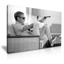Steve mcqueen gun icon - mcqueen, black