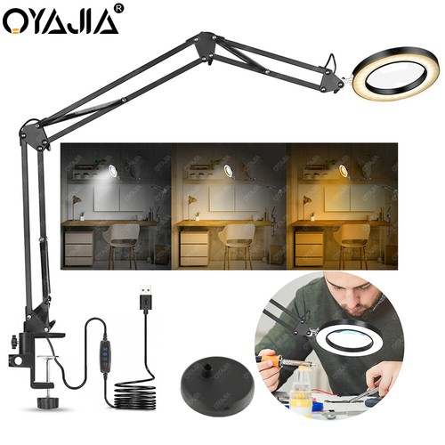 Magnifying glass lamp desk - 8x,