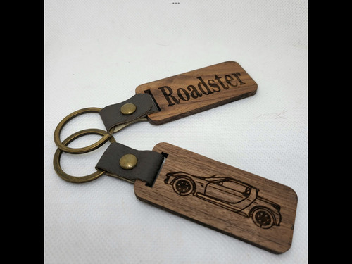 New wooden keyring - ,, car