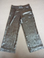 Ladies Zara Silver Grey  Shiny Trousers Size Medium Pre owned