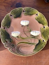 Art Nouveau Majolica Pair of