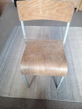 Vintage Childs Tubular Desk Chair 17" Seat Height 27.5 Back Height