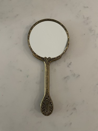 Vintage handheld mirror - handheld,