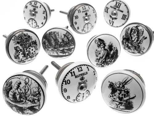 Cupboard knobs ceramic alice - knobs,