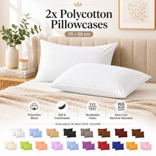 2X Polycotton Pillowcases