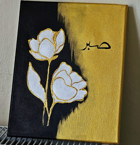 Hand painted black gold - hand-painted,