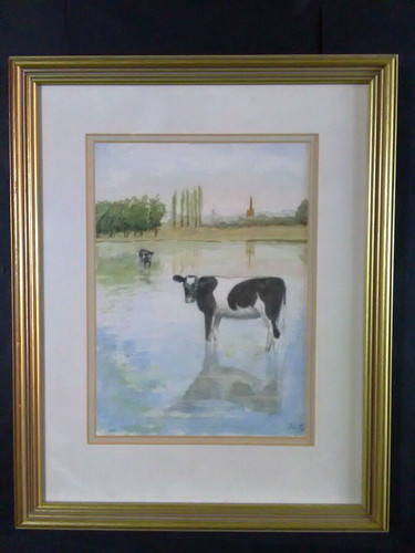 Vintage landscape watercolour - landscape,