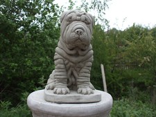 Sitting stone puppy - sitting,