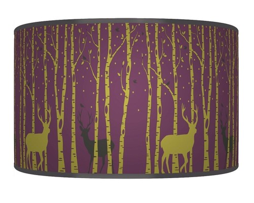 Trees stag deer purple - trees, green