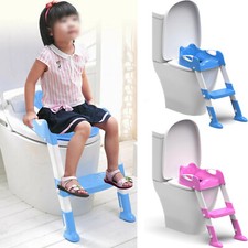 FOLDABLE BABY POTTY INFANT KIDS TOILET CHAIR PORTABLE TRAINING SEAT WITH LADDER