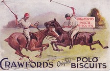 CRAWFORDS ORIGINAL POLO BISCUITS - SPORT - ADVERTISING c1906